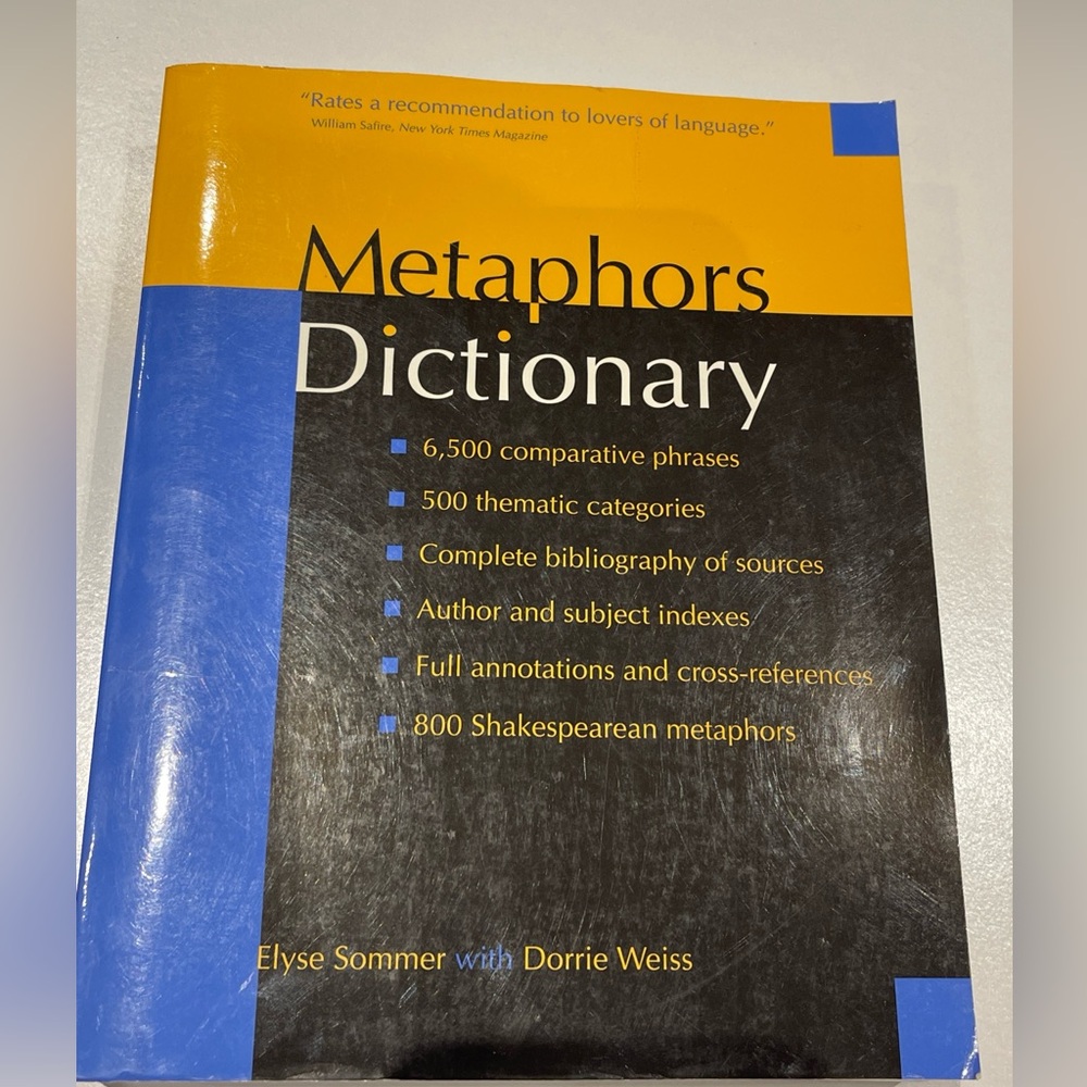 Metaphors Dictionary by Weiss First edition book